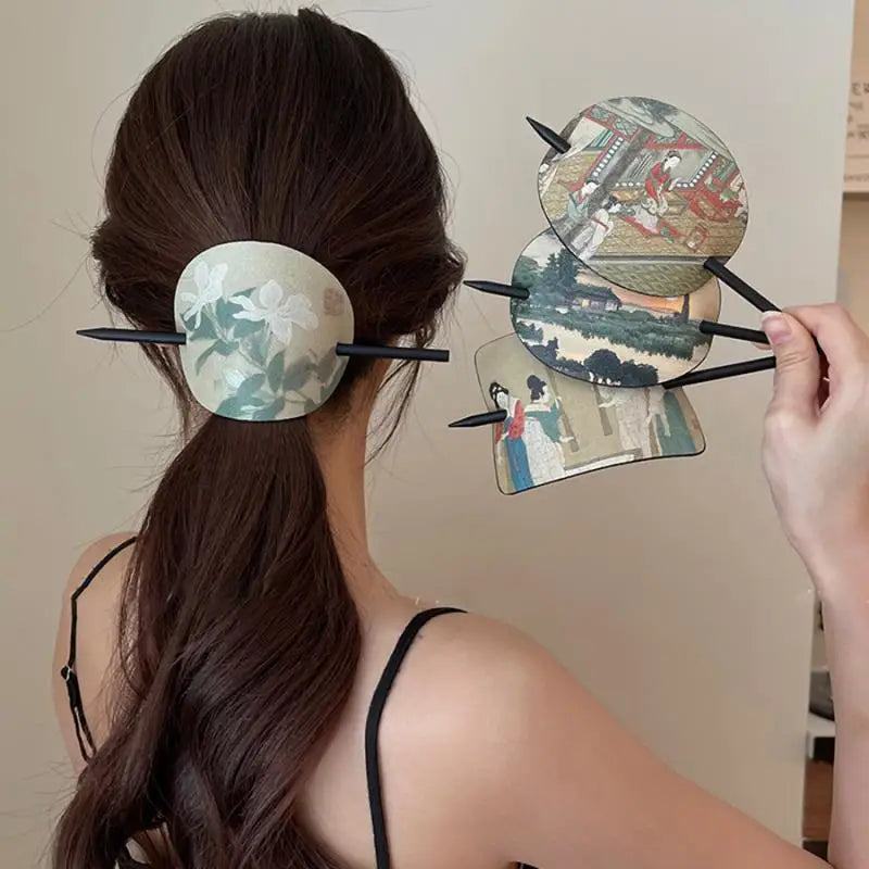 Chinese Style Oil Painting Headwear Accessories