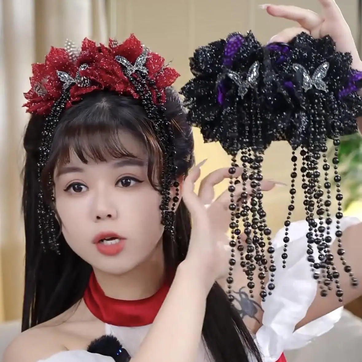 Flower Tassel Hair Clip