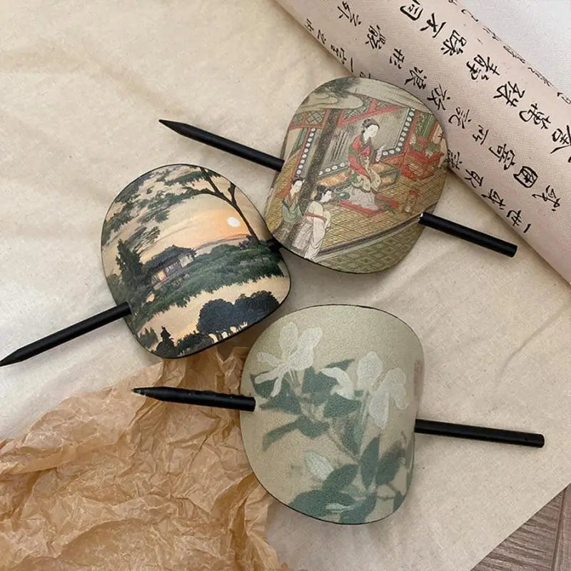 Chinese Style Oil Painting Headwear Accessories