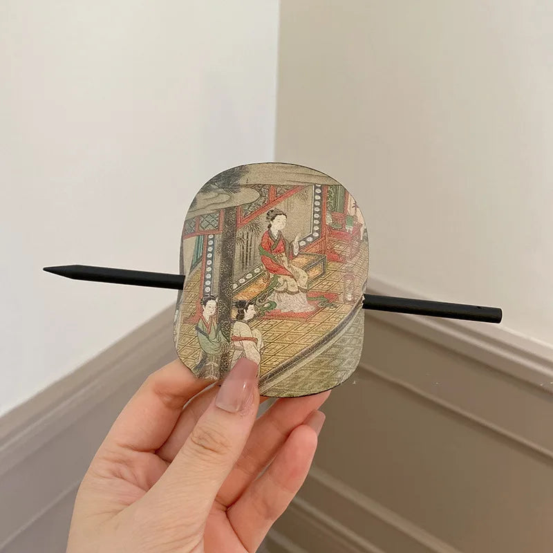 Chinese Style Oil Painting Headwear Accessories