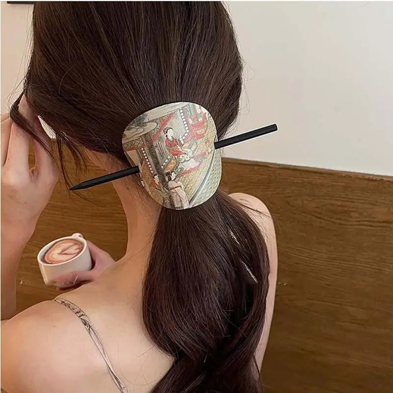 Chinese Style Oil Painting Headwear Accessories