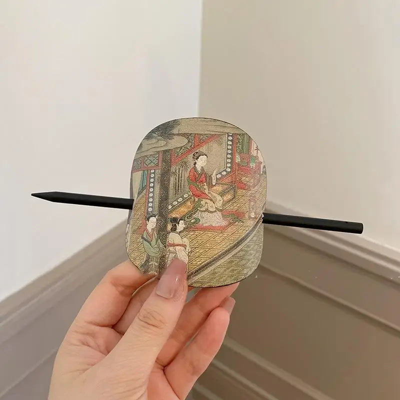 Chinese Style Oil Painting Headwear Accessories