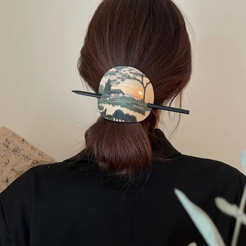 Chinese Style Oil Painting Headwear Accessories